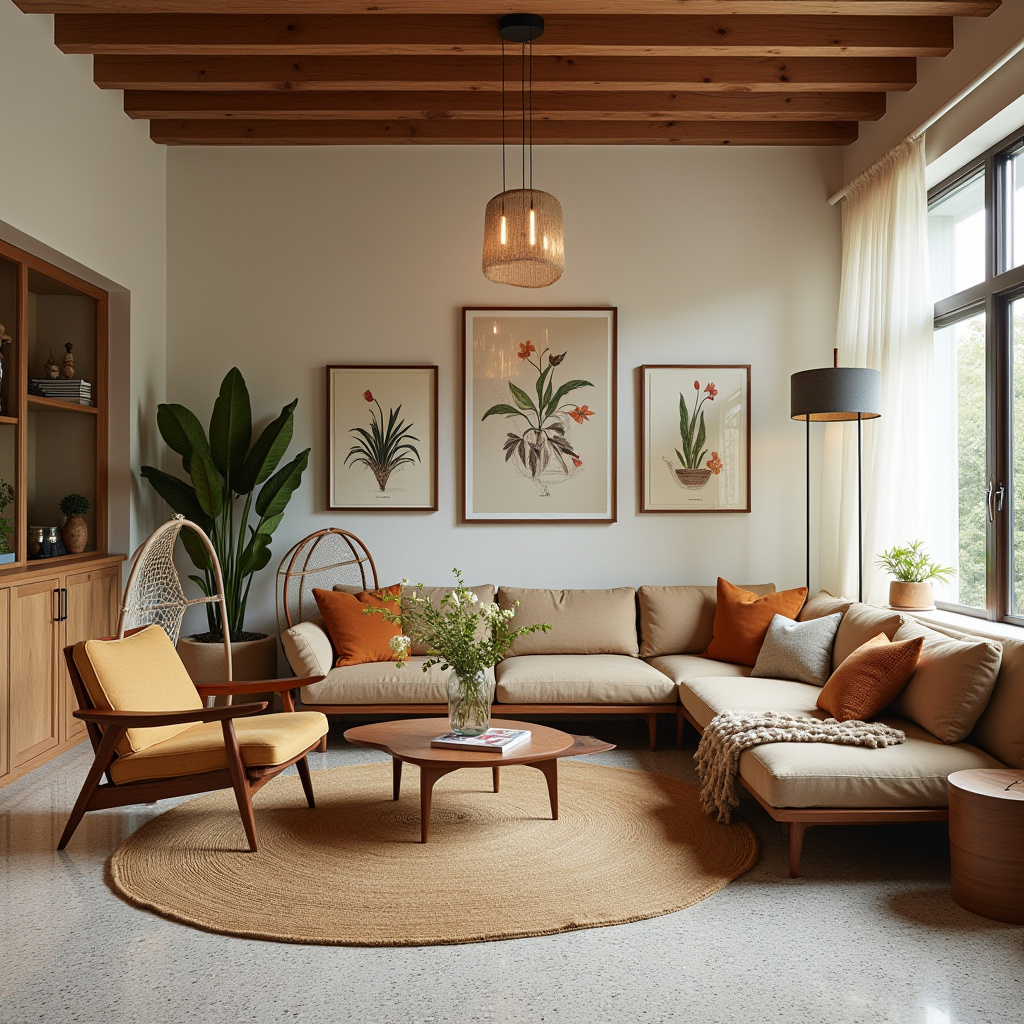 boho modern living room 15