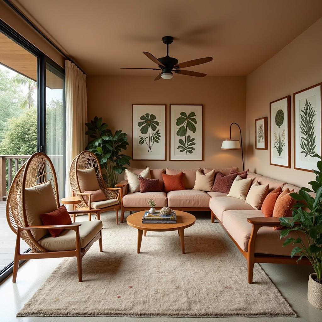 boho modern living room 16