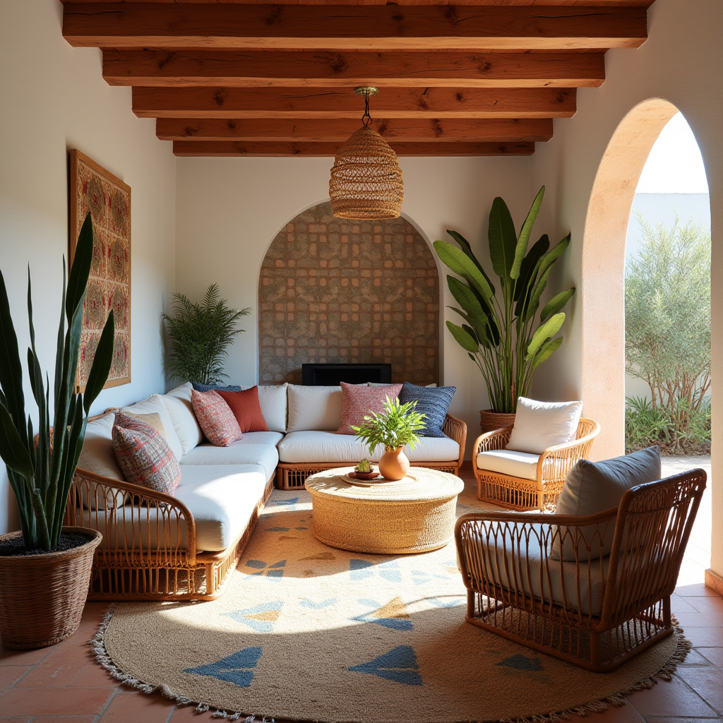 boho modern living room 17