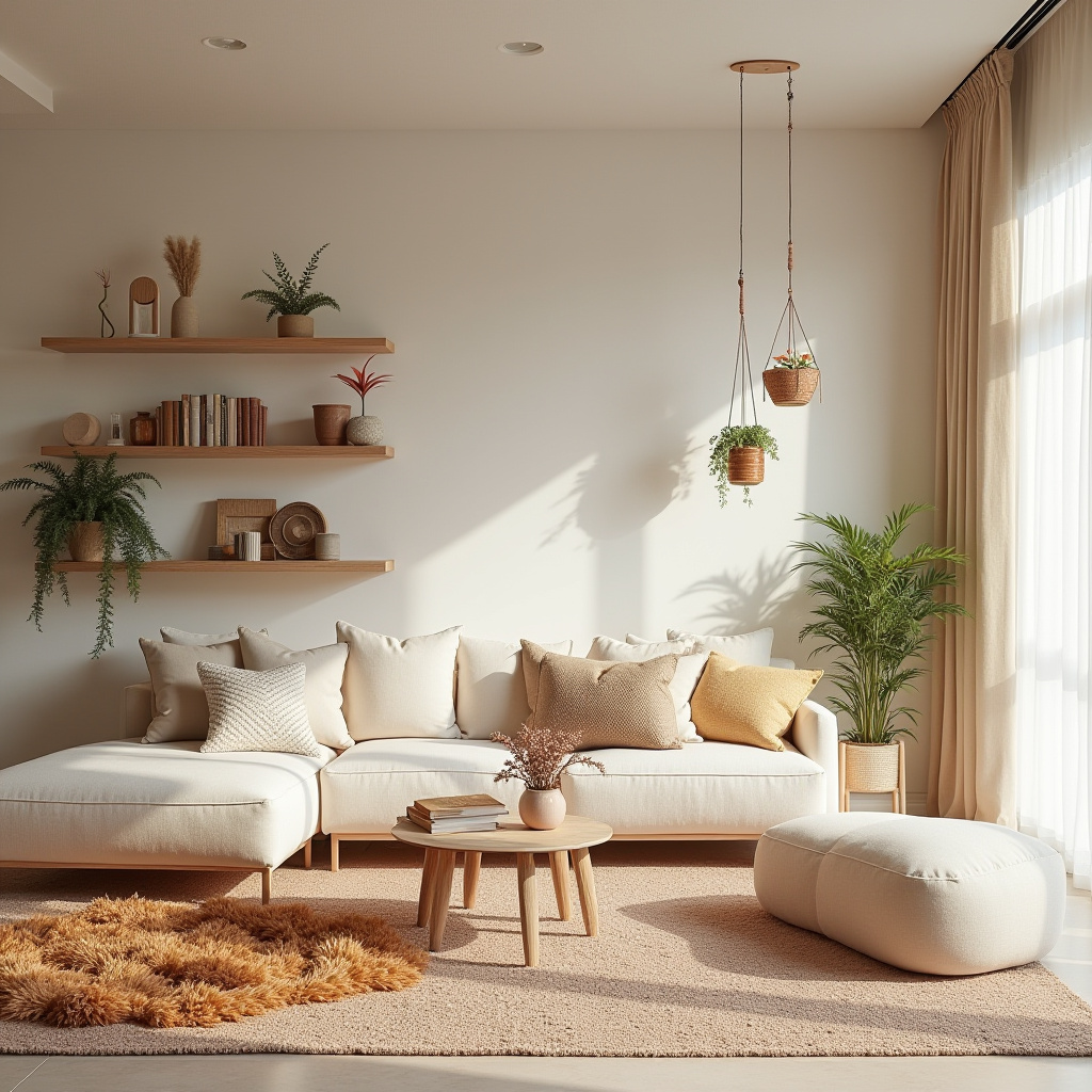 boho modern living room 20