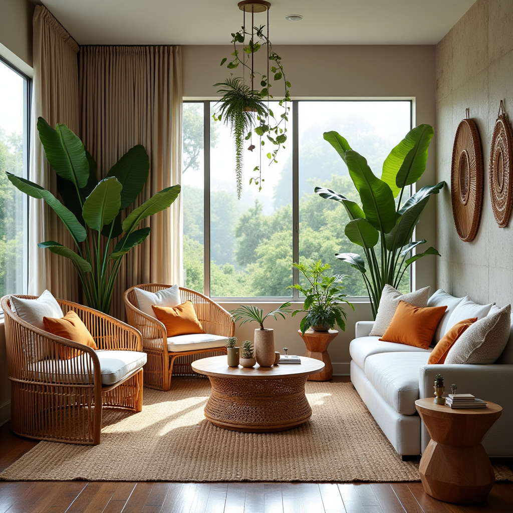 boho modern living room 23