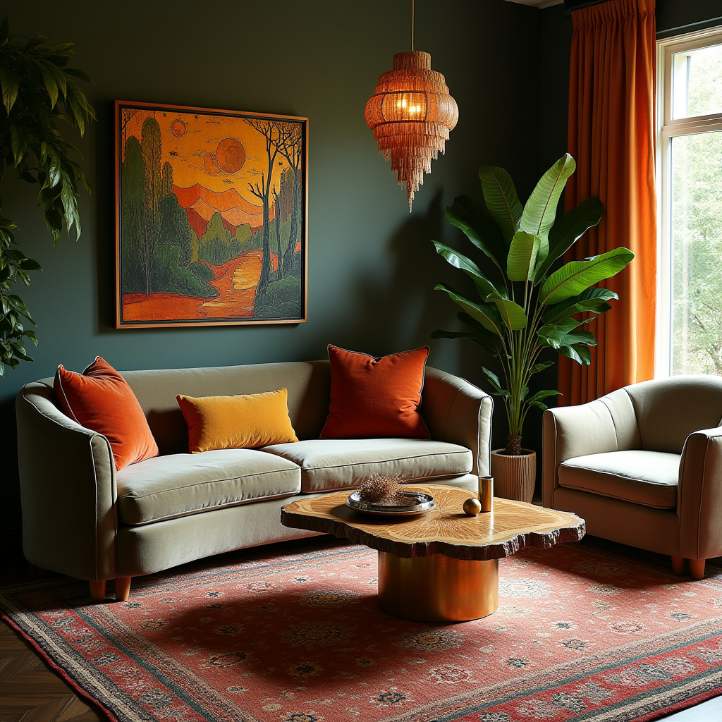 boho modern living room 27
