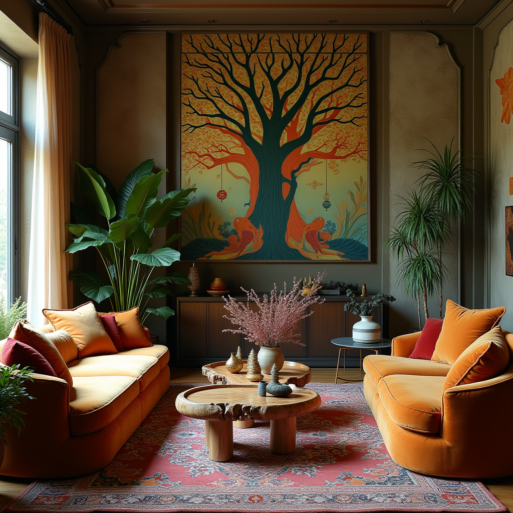 boho modern living room 28