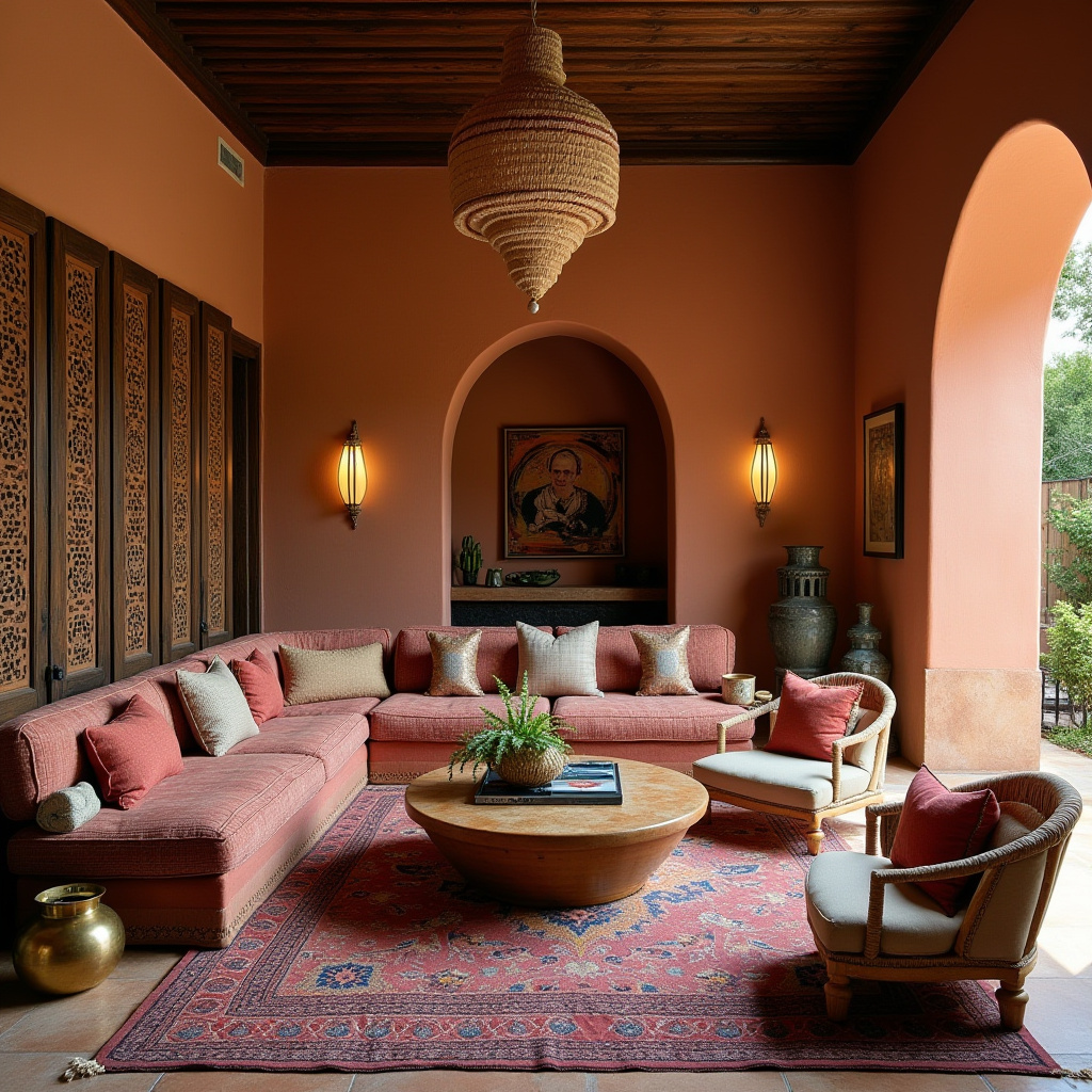 boho modern living room 32