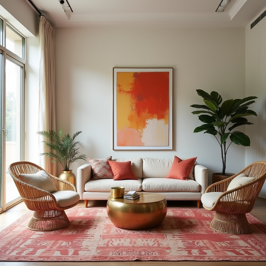 boho modern living room 7