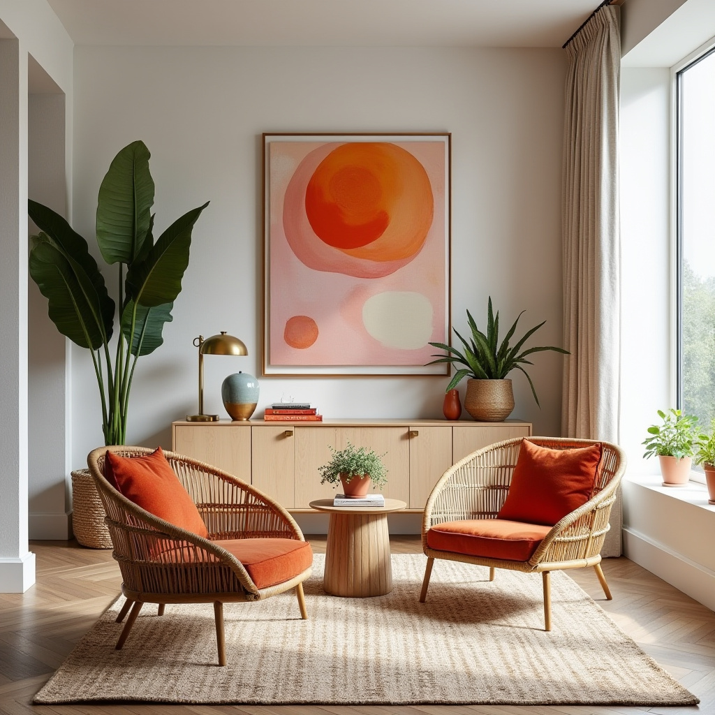 boho modern living room 8