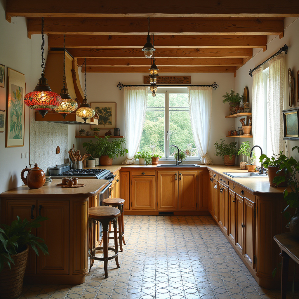 boho open kitchen 12