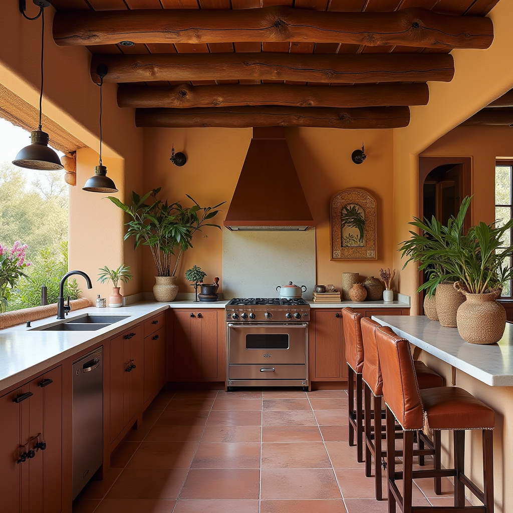 boho open kitchen 37