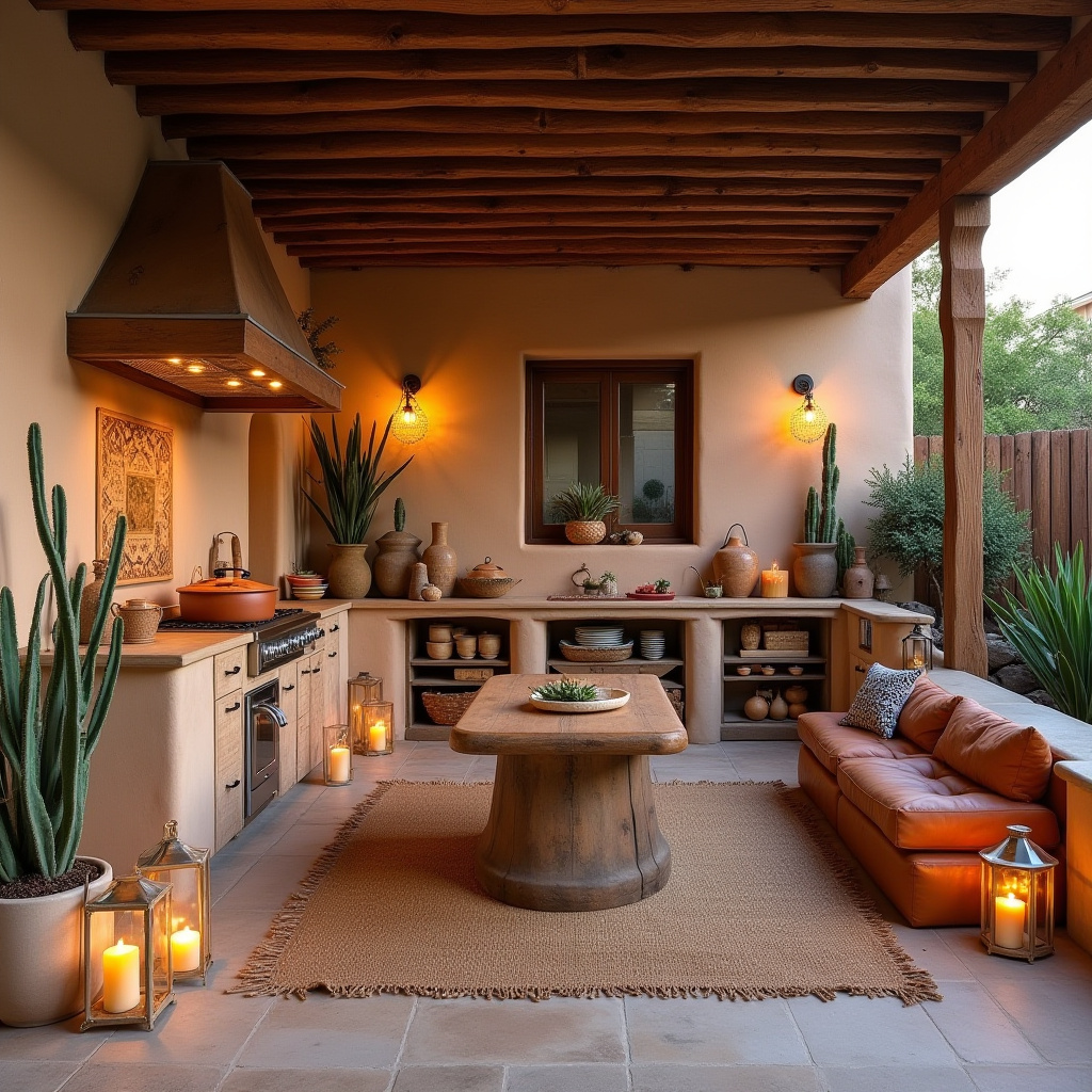 boho outdoor kitchen 10