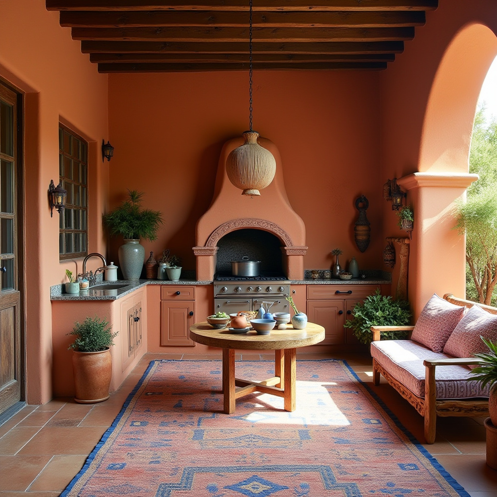 boho outdoor kitchen 11