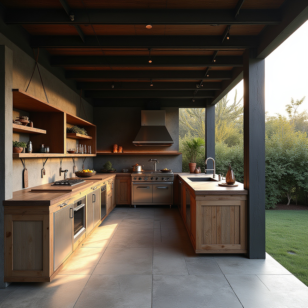 boho outdoor kitchen 16