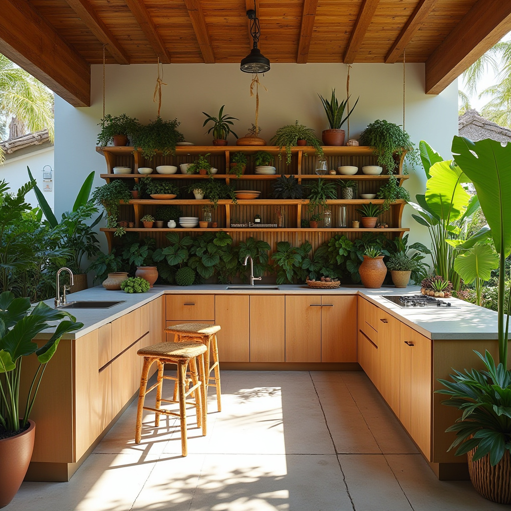 boho outdoor kitchen 17