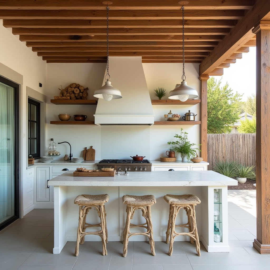 boho outdoor kitchen 26