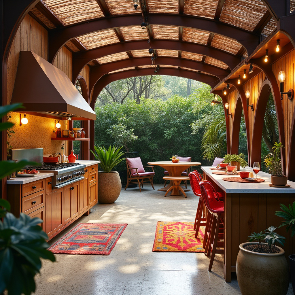 boho outdoor kitchen 27