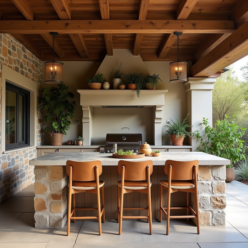boho outdoor kitchen 30