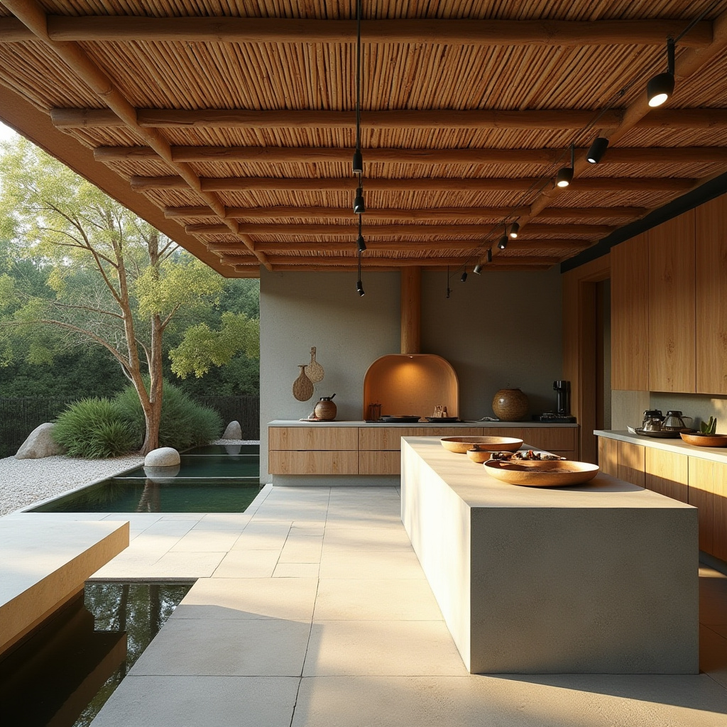boho outdoor kitchen 32