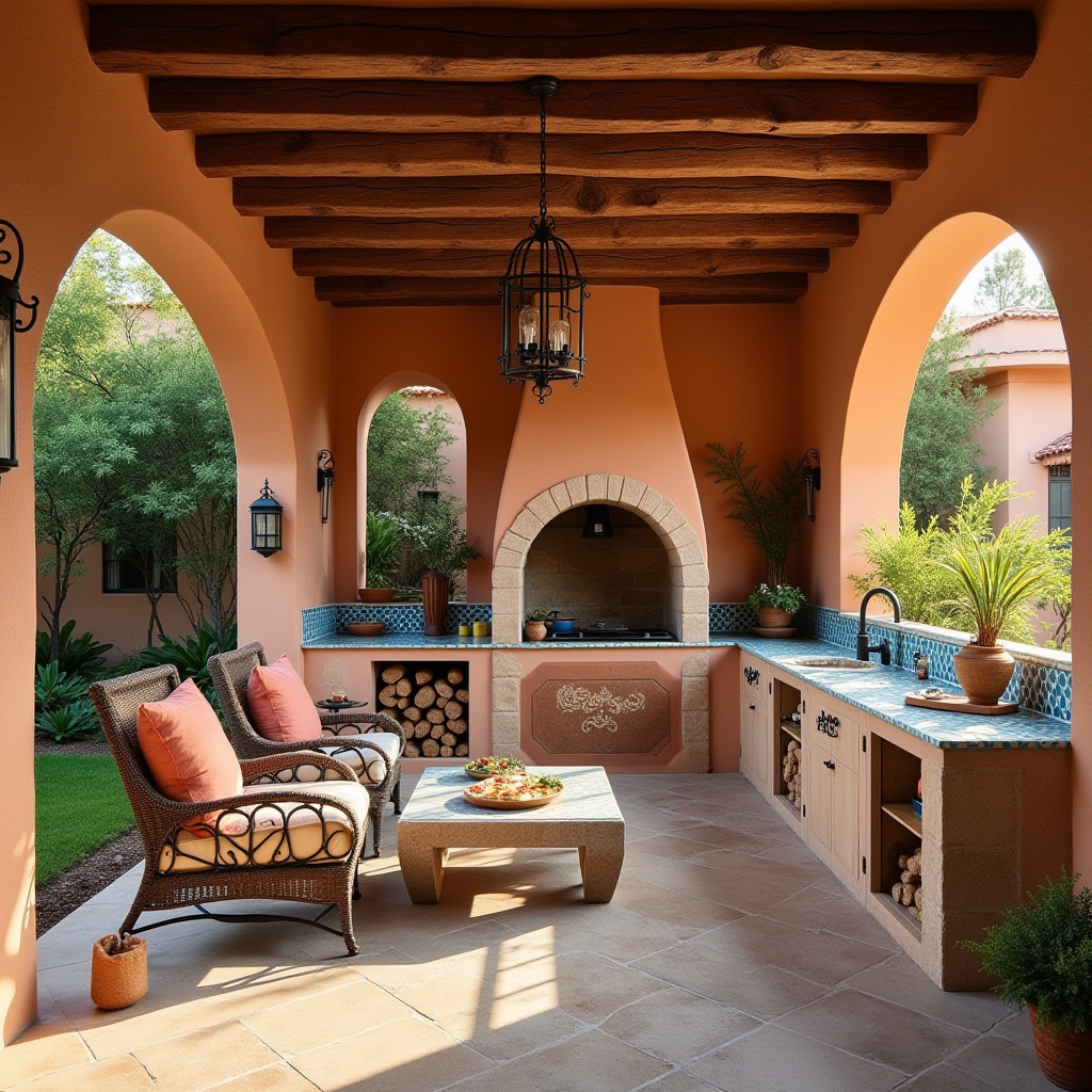 boho outdoor kitchen 35