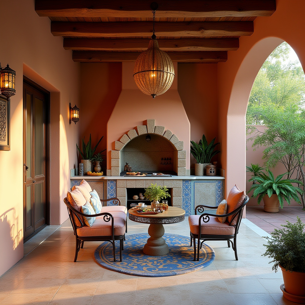boho outdoor kitchen 36
