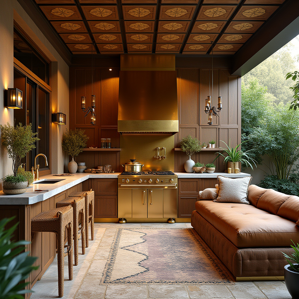 boho outdoor kitchen 39