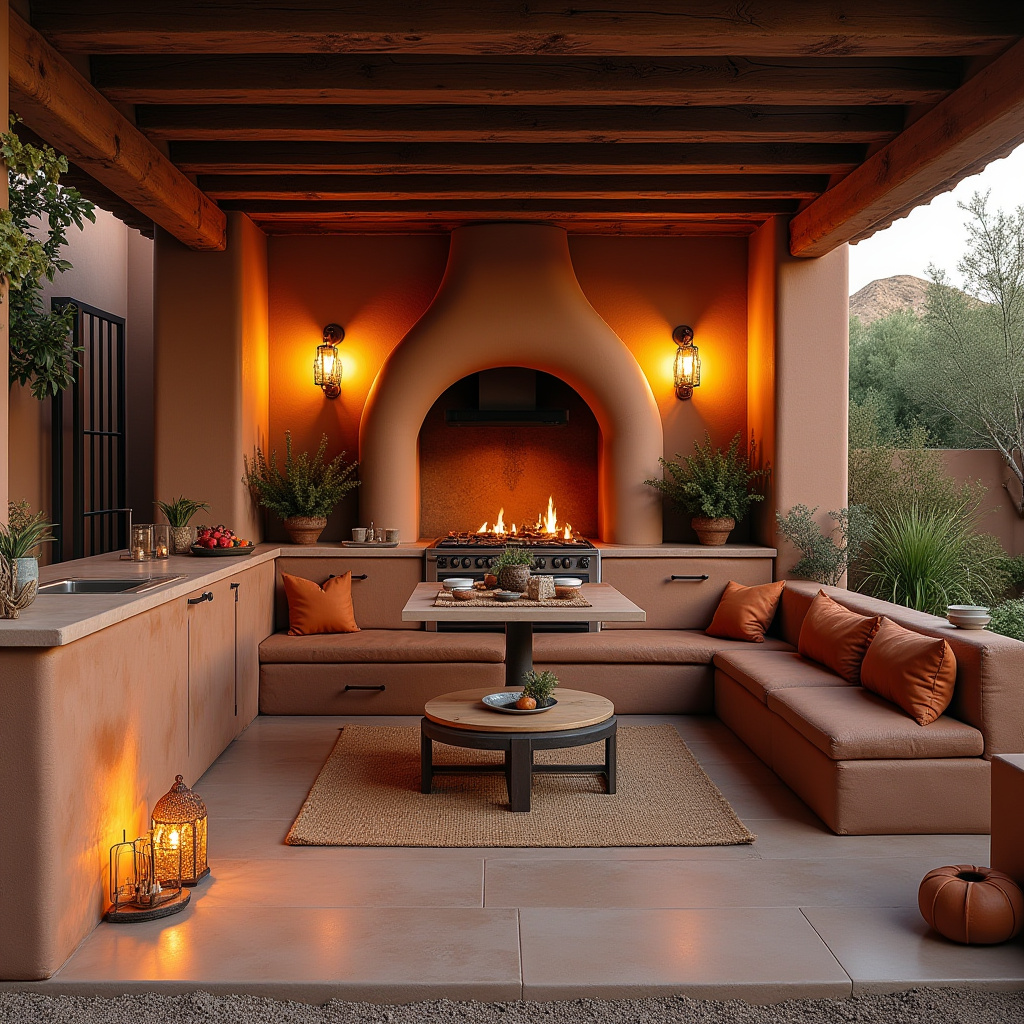 boho outdoor kitchen 9