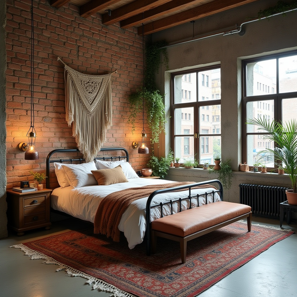 boho style bedroom 16