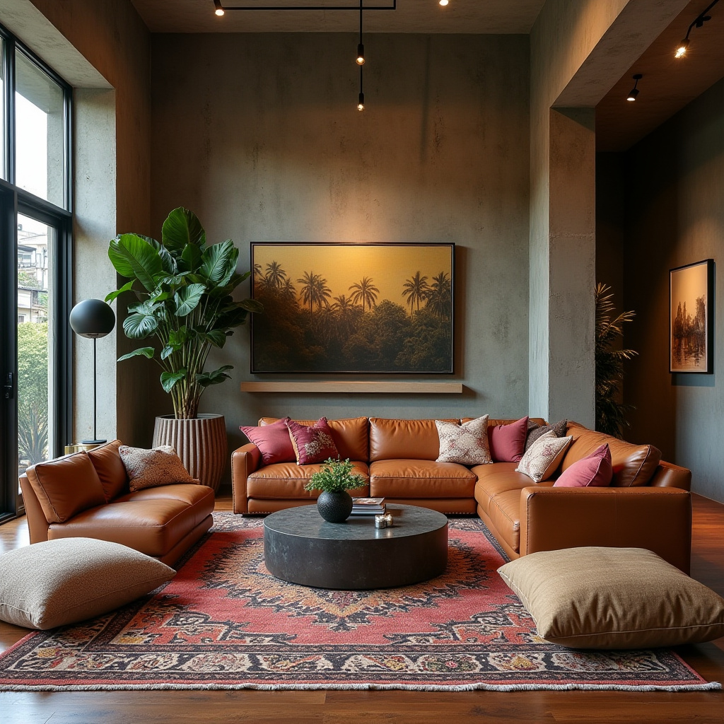 boho style living room 10