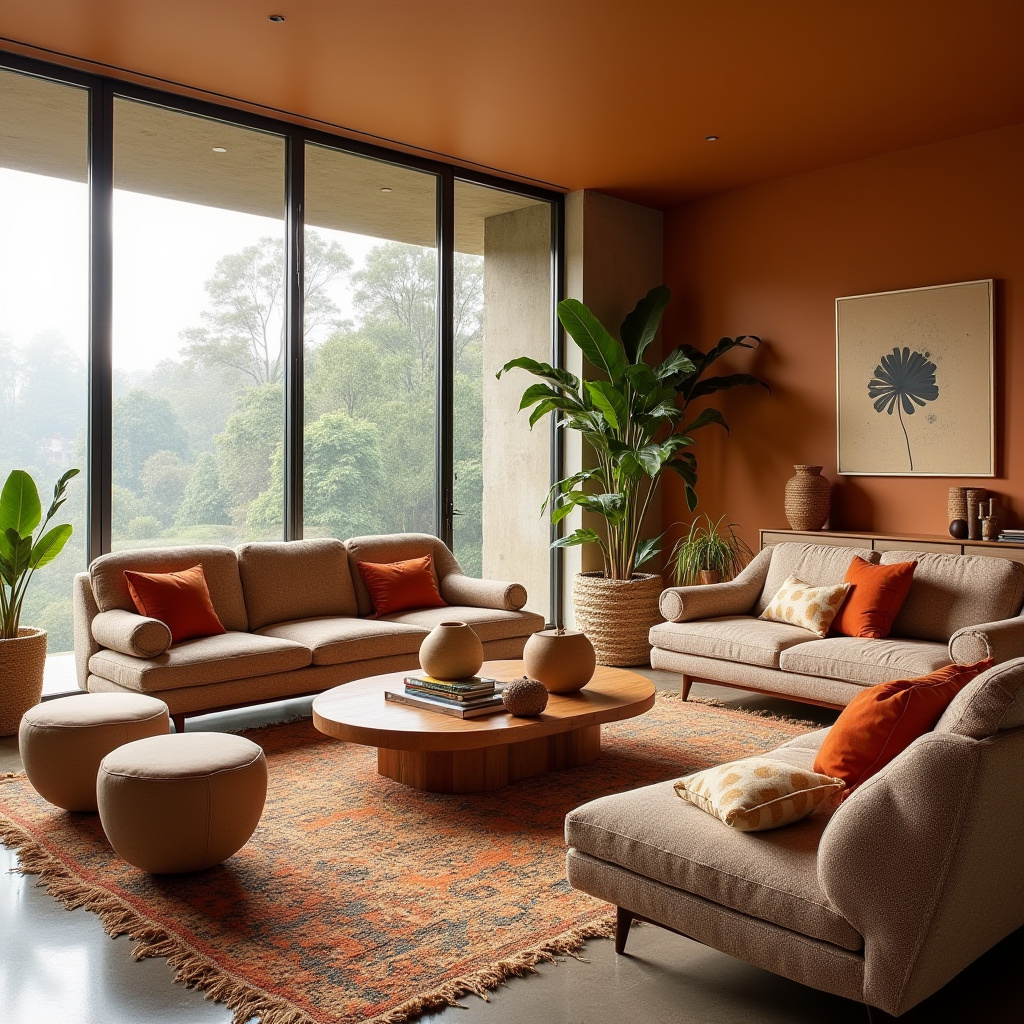 boho style living room 33
