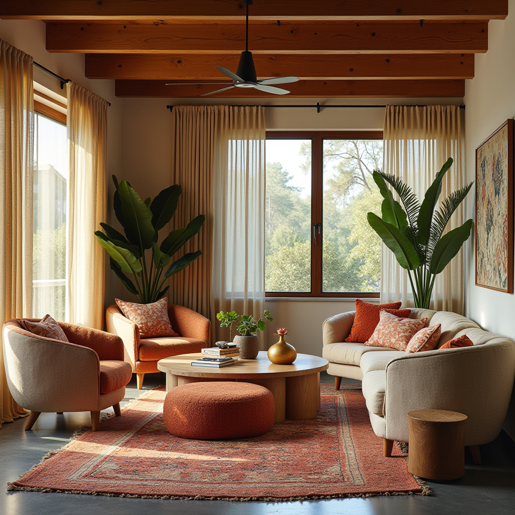 boho style living room 34