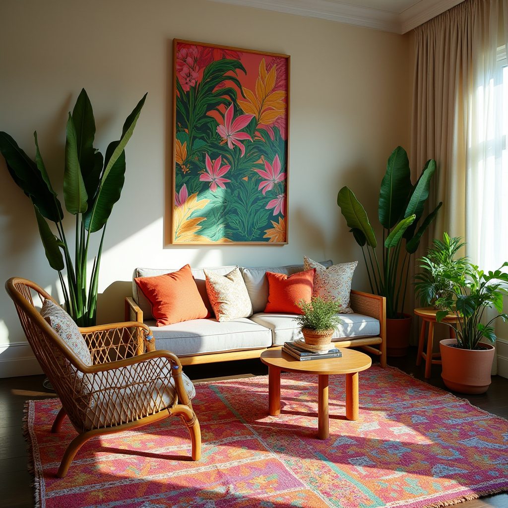 boho style living room 36