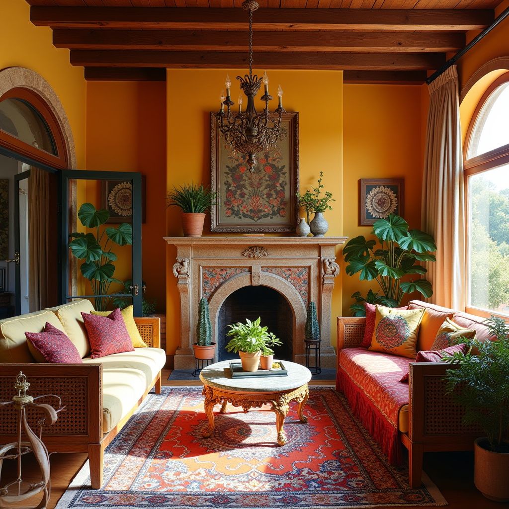 boho style living room 37
