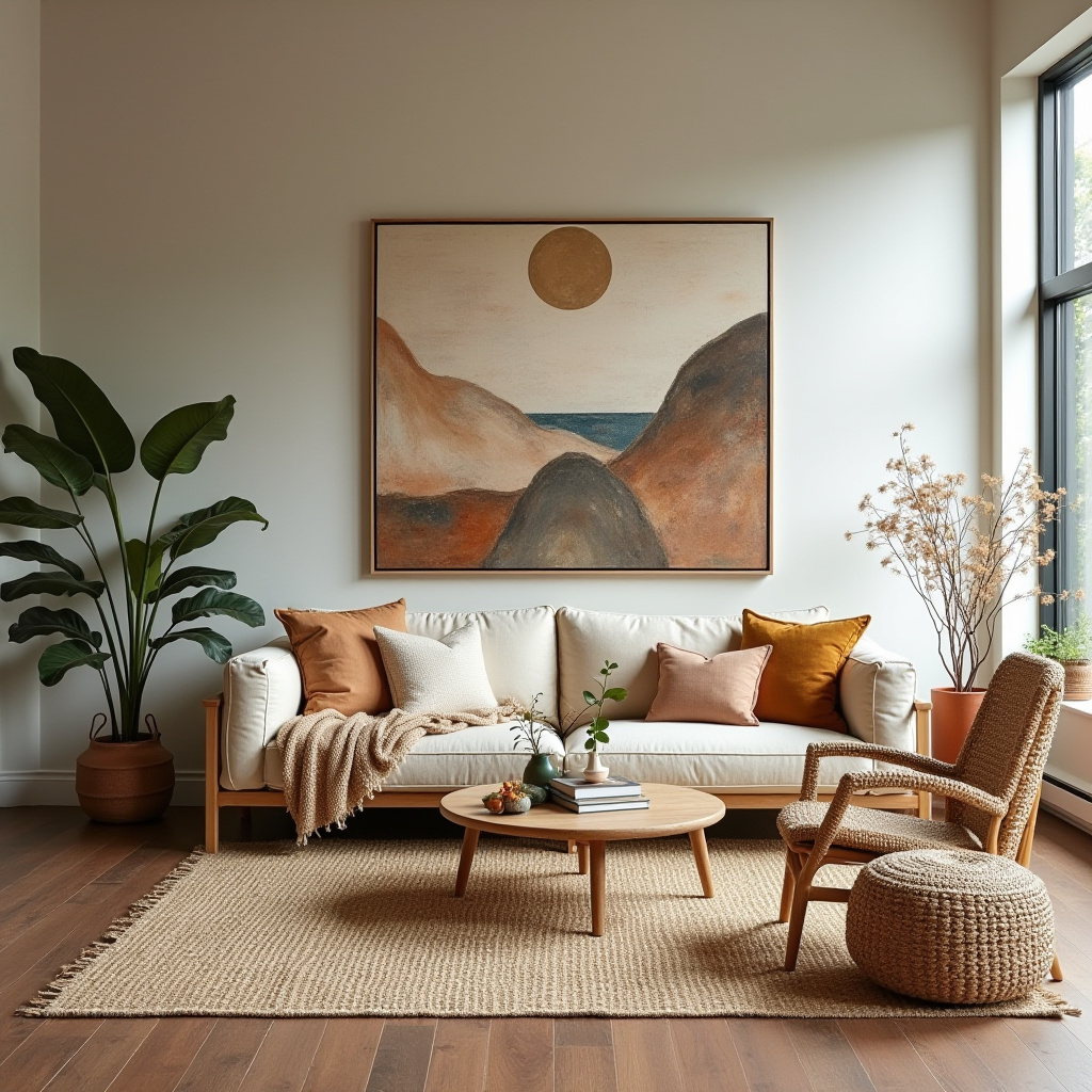 boho style living room 40