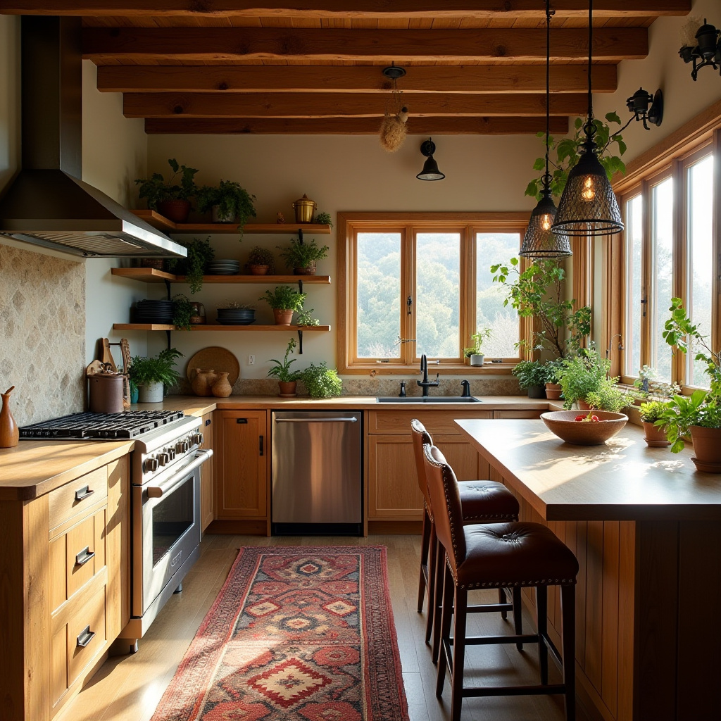 boho theme kitchen 31