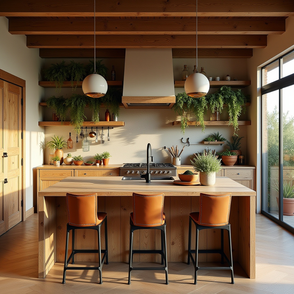 boho theme kitchen 32