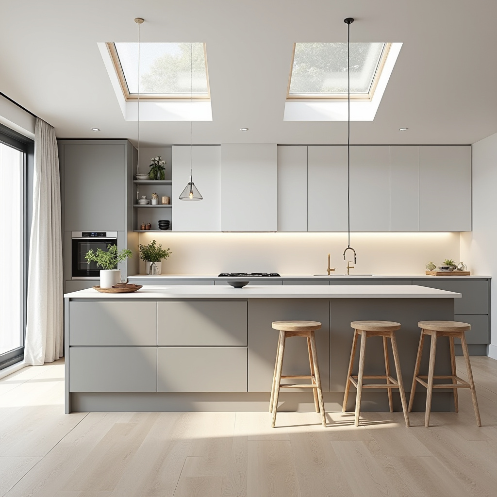 boho two tone kitchen cabinets 11