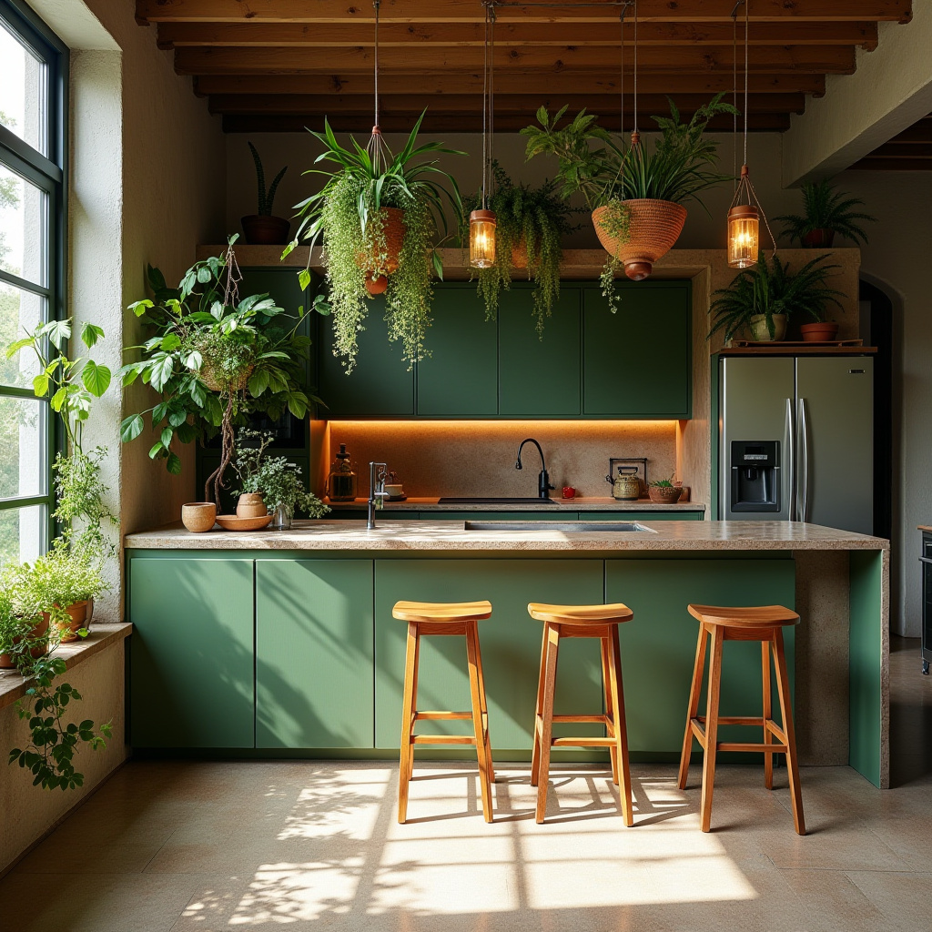 boho two tone kitchen cabinets 20