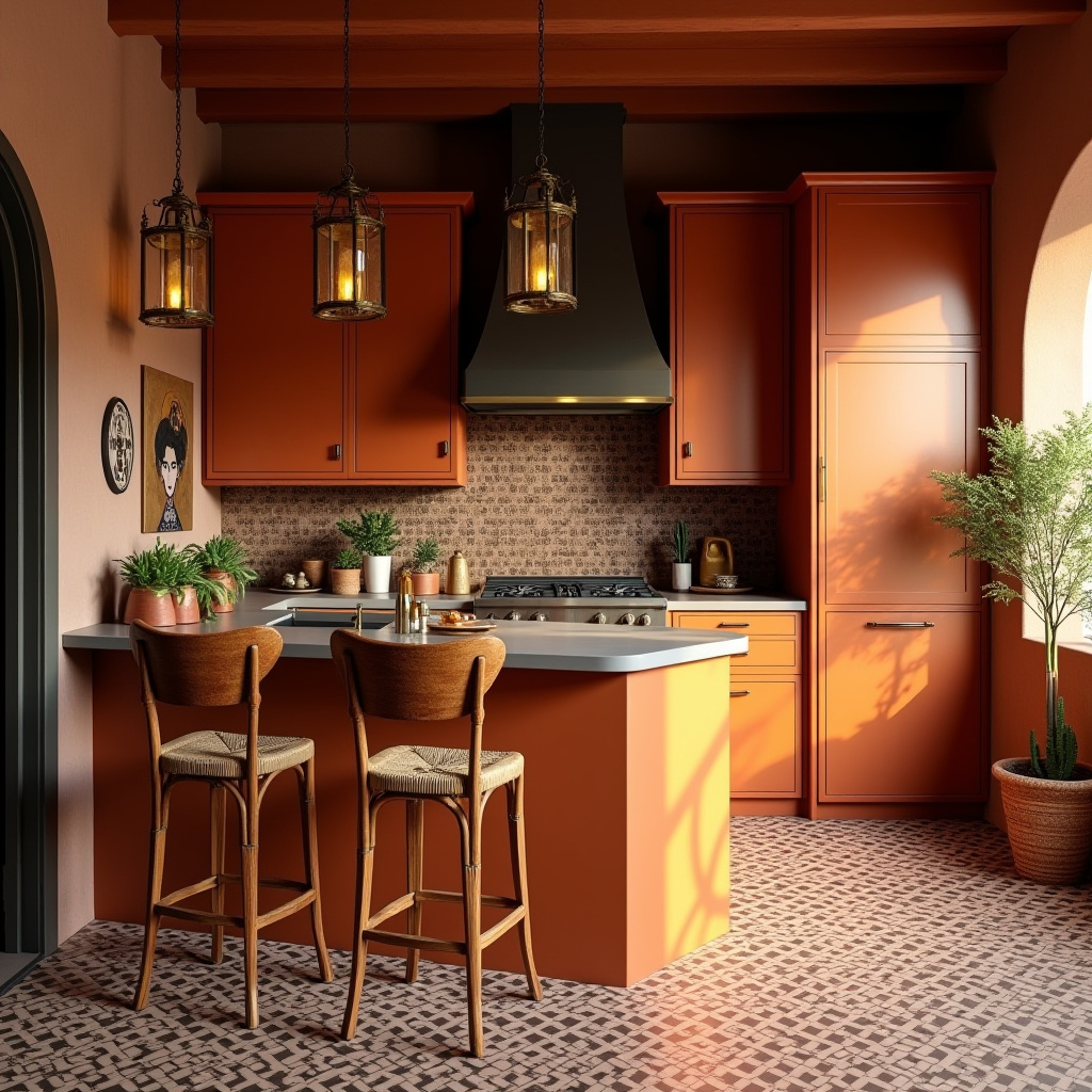 boho two tone kitchen cabinets 22
