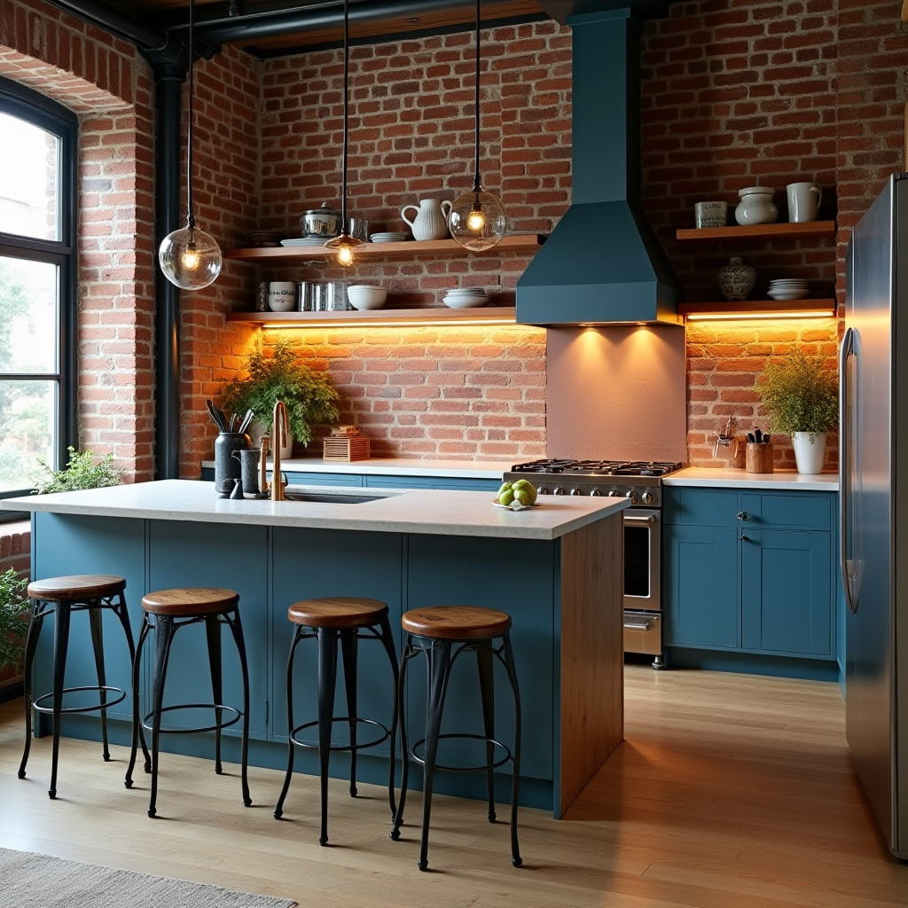 boho two tone kitchen cabinets 33
