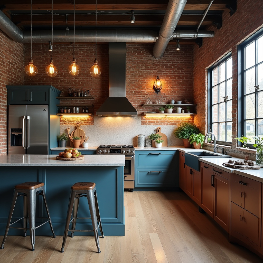 boho two tone kitchen cabinets 34