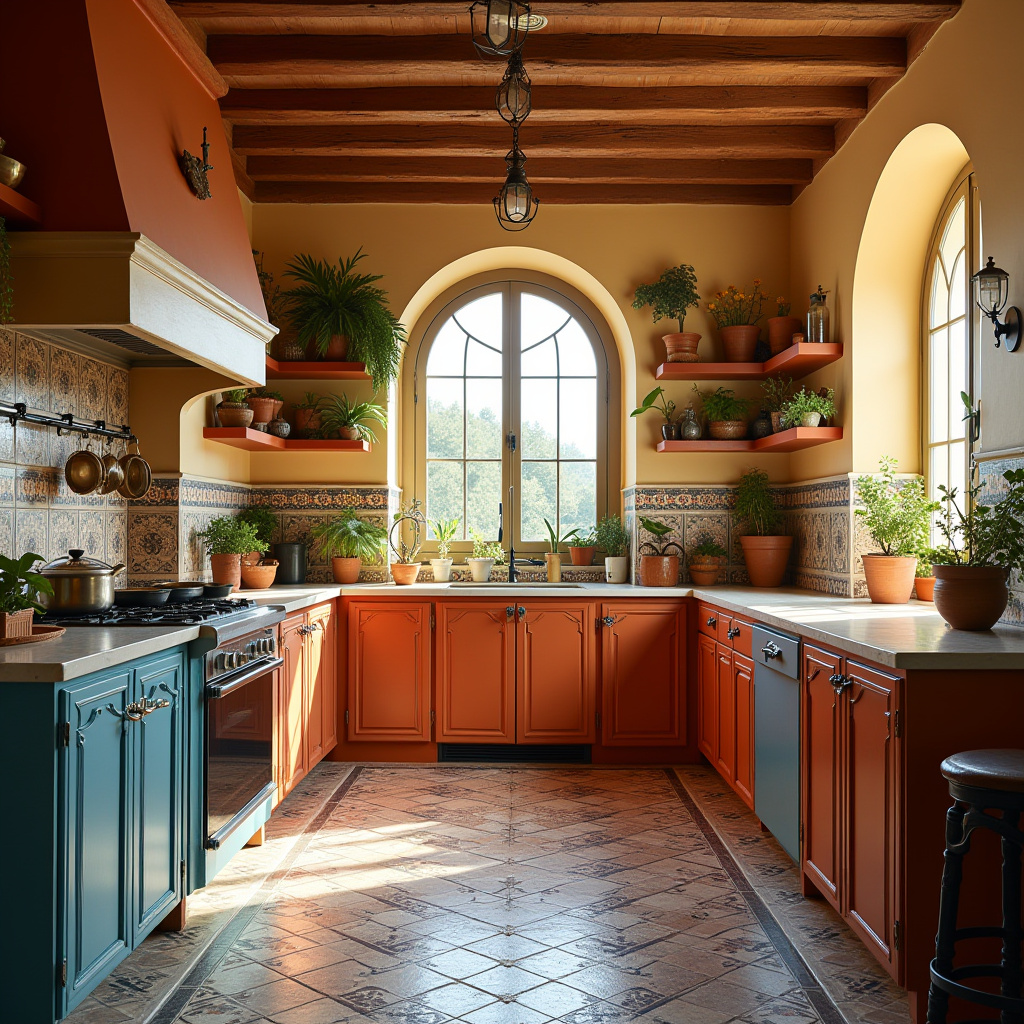 boho two tone kitchen cabinets 35