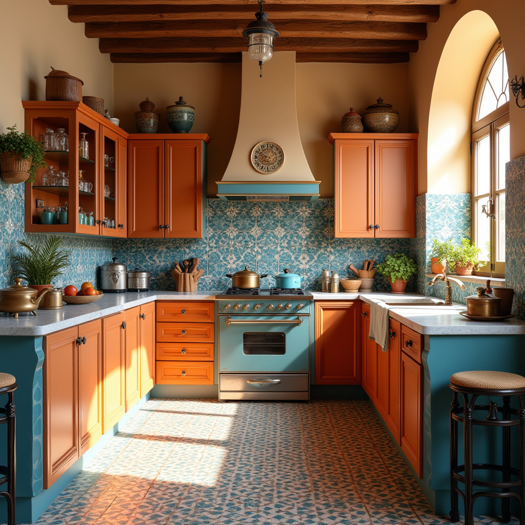 boho two tone kitchen cabinets 36