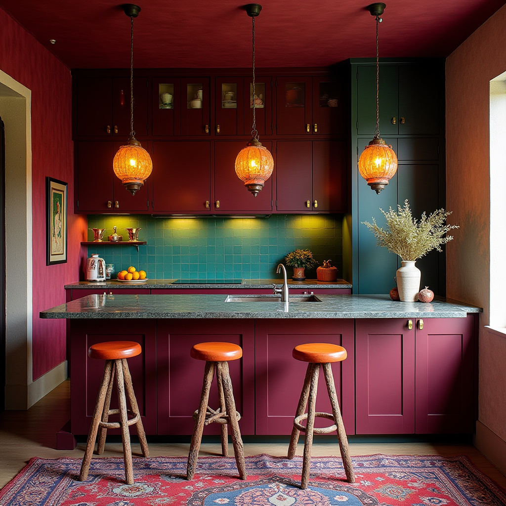 boho two tone kitchen cabinets 39