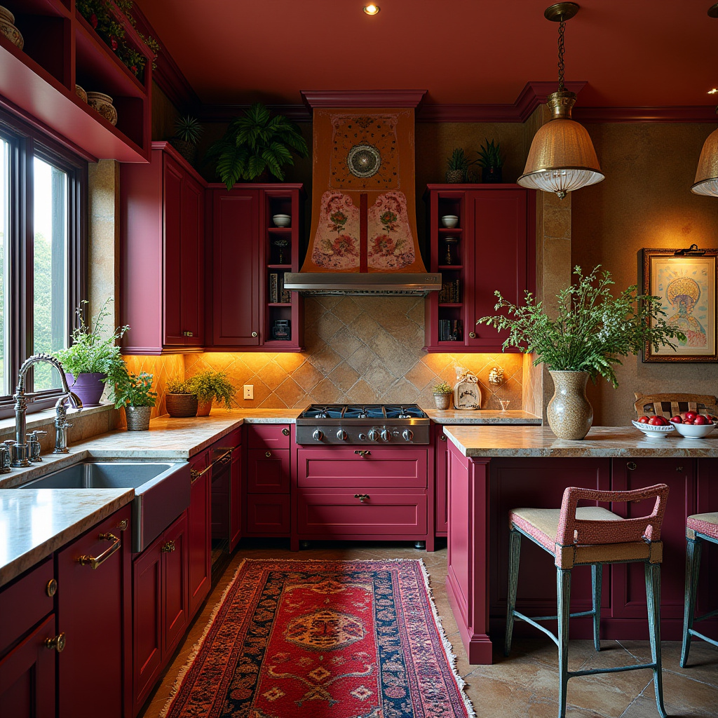 boho two tone kitchen cabinets 40