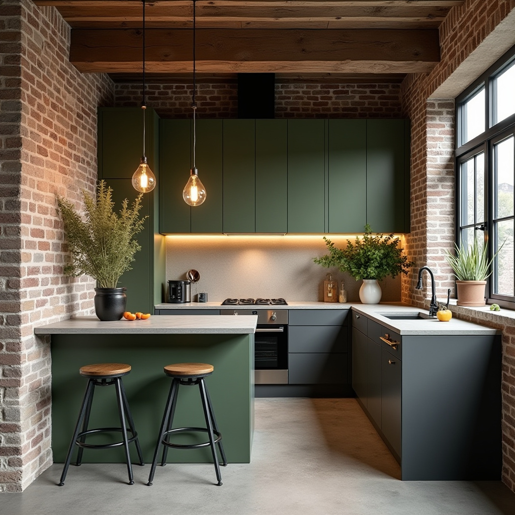 boho two tone kitchen cabinets 9