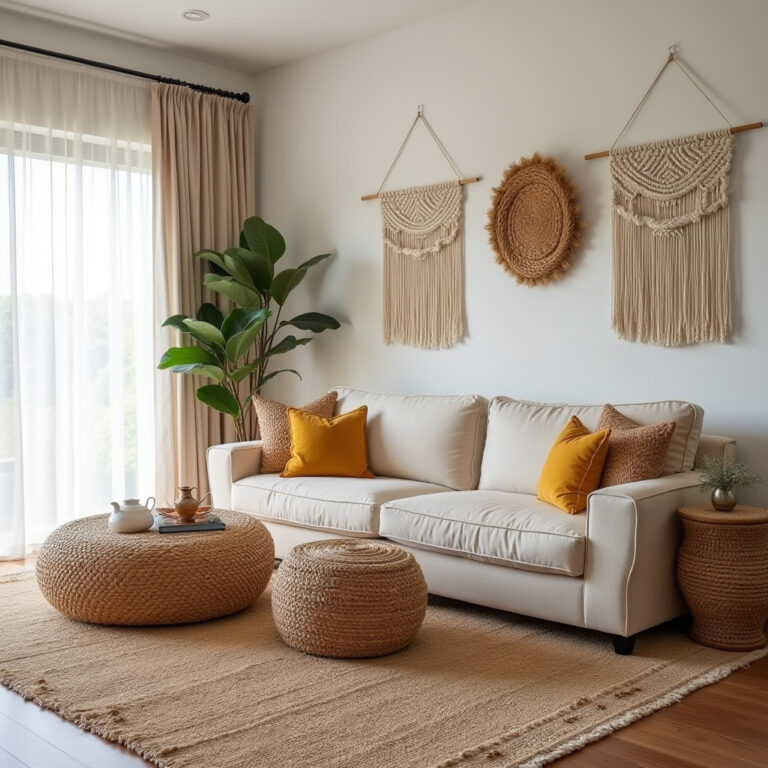 boho wall art living room 1