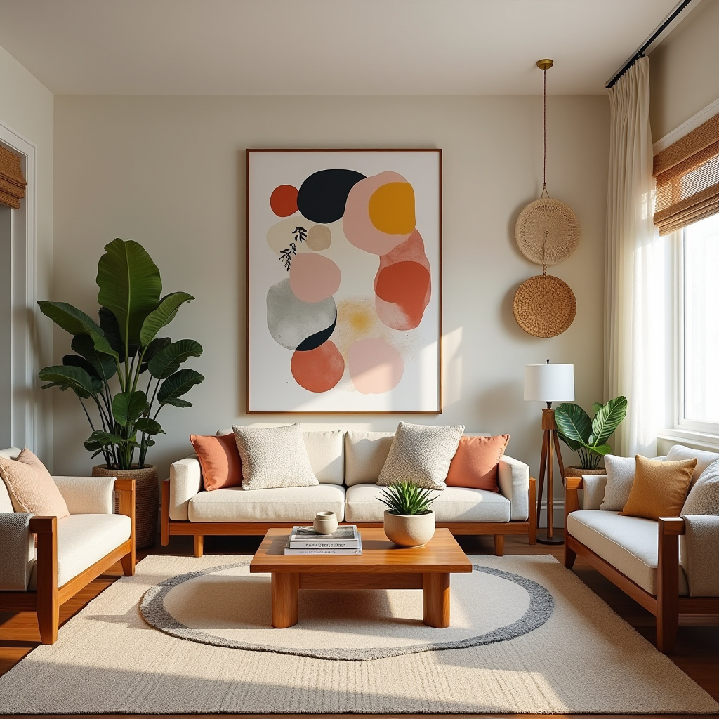 boho wall art living room 22