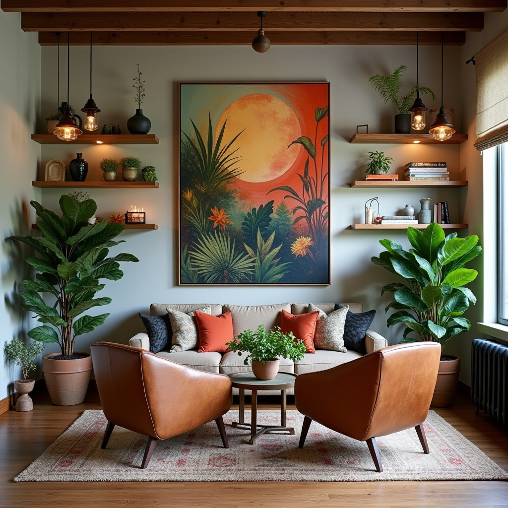 boho wall art living room 3