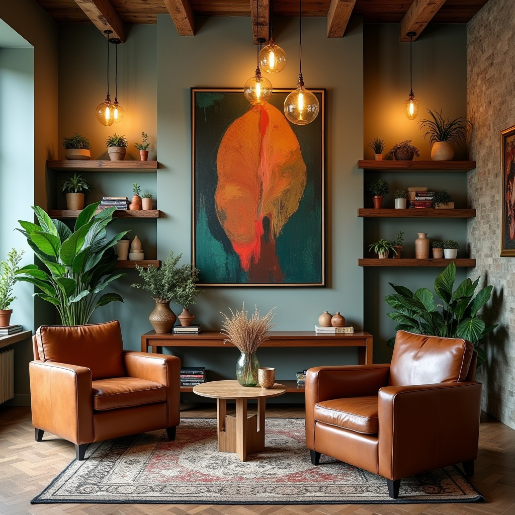 boho wall art living room 4