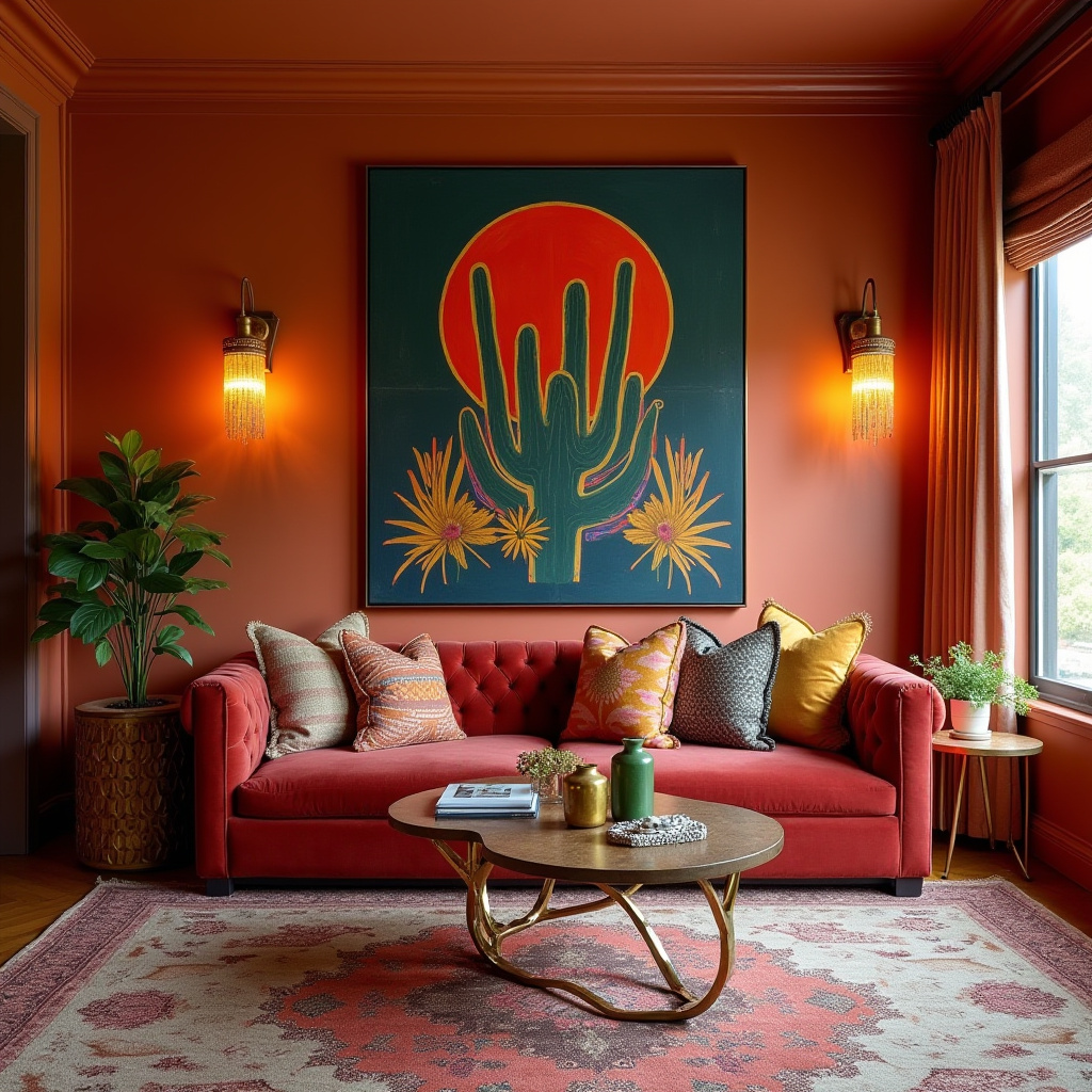 boho western living room 32