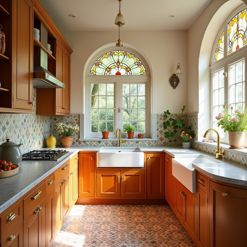 bright boho kitchen 15
