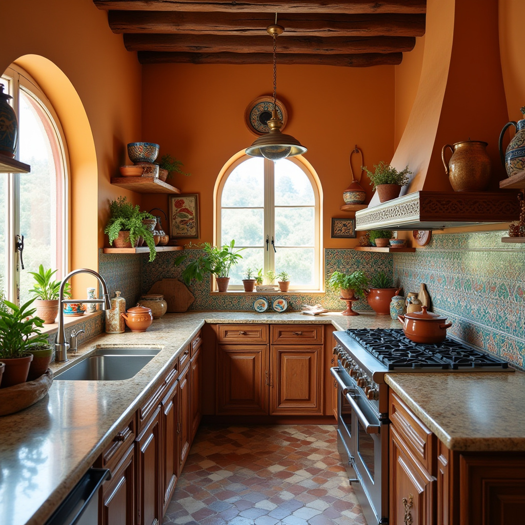 bright boho kitchen 17